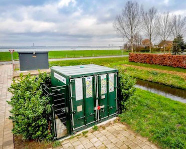 buurtbatterij in landschap